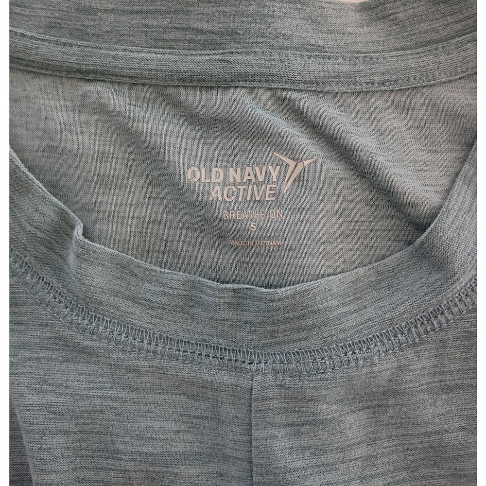 Old Navy Active Womens Blue Heathered Twist Front Tank Top Size Small - Picture 3 of 5